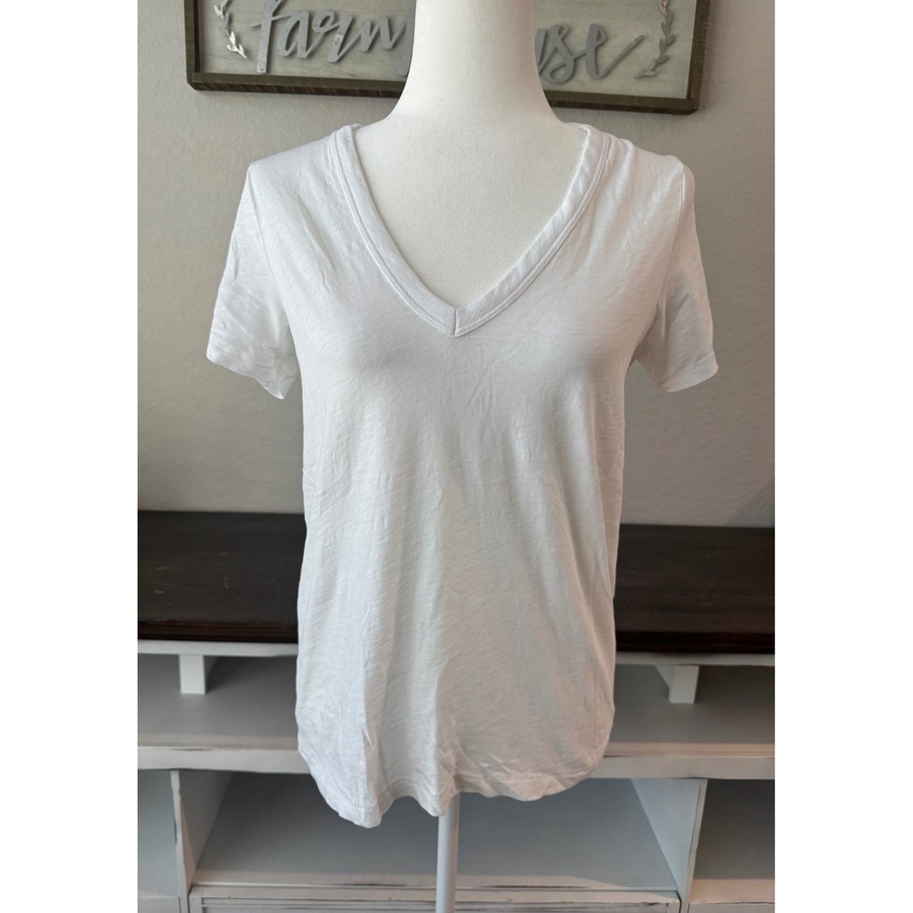 Rag & Bone Slub The Bee T-Shirt Top White Size S Pima Cotton